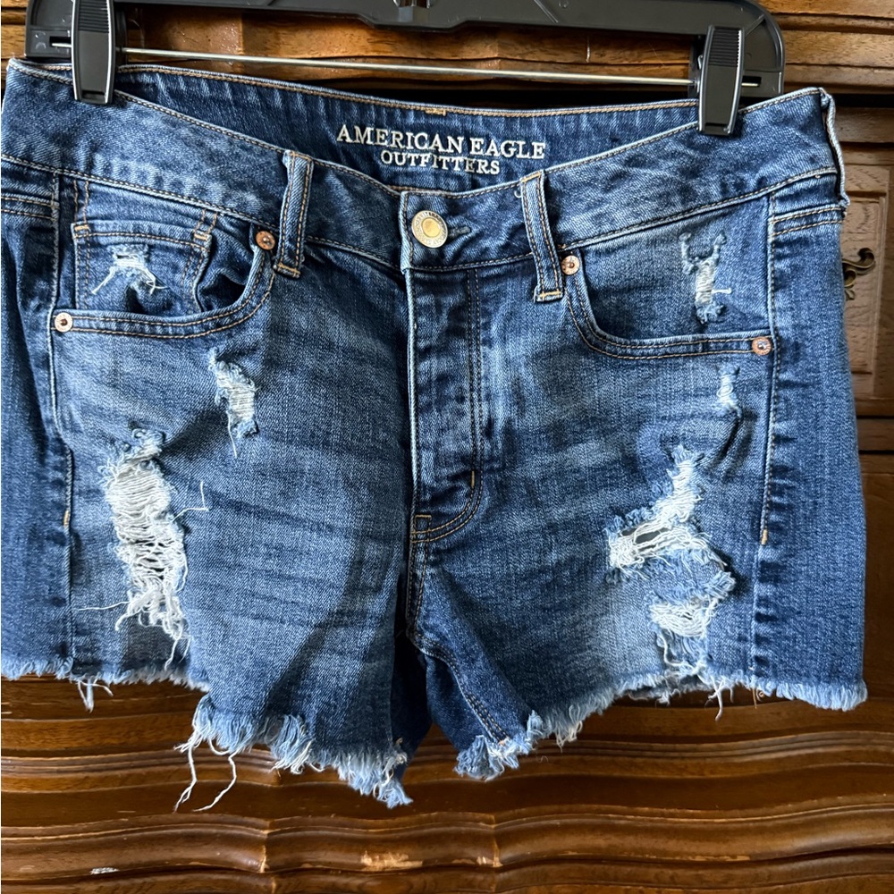 American Eagle Outfitters Ripped Denim Jean Shorts